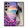 Adecuado para funda de teléfono Samsung S26ULTRA A90 flores de ciudad S24 mate A16 negro TPU cubierta protectora A07
