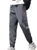 Calça masculina elástica na cintura, transfronteiriça, leve, slim fit, comprimento no tornozelo, moderna, adequada para o verão, adolescentes e estudantes, uso casual