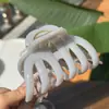 Francés 2025 Nuevo Elegante Elegante Grande Cremoso Calabaza Pinza para el Cabello Pinza Trasera Pinza Tiburón Accesorios para el Cabello