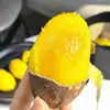 Batata-doce doce de durian real, Batata-doce amarela fresca, Batata-doce assada recém-desenterrada, Vegetais macios e doces