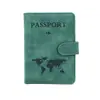 2025 Venta Caliente Transfronteriza Color Sólido Piel de PU Porta Pasaporte Funda Protectora Cartera de Pasaporte Porta Boletos Unisex Bolso para Documentos