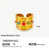 Anillo de acero inoxidable color gota de aceite Taina Europa y Estados Unidos alto sentido oro de 18k lindo transfronterizo titanio acero joyería anillos