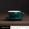 Xícara de café expresso, esmaltada estilo italiano, de parede grossa, extra grande, padrão europeu, xícara e pires de café coloridos clássicos, 80ml