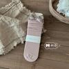 Calcetines coreanos de otoño para niños, de algodón peinado con lazo vintage, de longitud media, estilo princesa, apilados.