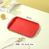 Múltiples bandejas plásticas antideslizantes comerciales, bandejas rectangulares de comida rápida estilo chino, platos rectangulares para hamburguesas de cantina de hotel KFC
