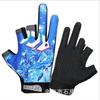 Guantes Específicos para Pesca para Hombres en Verano al Aire Libre de Seda de Hielo Finos de Tres Dedos de Secado Rápido Transpirables Protección Solar Antideslizantes Resistentes al Desgaste No Elásticos