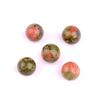 Cuentas de Media Perforación de 1929-12 mm, Cuentas Redondas de Ágata de Cristal de Media Perforación, Cuentas Sueltas, Accesorios de Incrustación para Aretes DIY, Cuentas Budistas