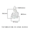 Pingente de Elefantinho Fofo Sólido de Prata Esterlina S925 Charme de Elefante Corda Trançada com Contas DIY Pulseira de Cristal Material de Prata Pura