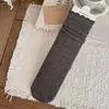 Calcetines Sueltos con Patrón Oscuro Estilo Japonés de Algodón Peinado para Otoño e Invierno con Zapatos Birkenstock Calcetines de Algodón con Borde Fruncido para Mujer Calcetines Anti-Pilling Amigables con la Piel de Media Pantorrilla