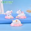Animal nuvem unicórnio gato micro paisagem DIY decoração de mesa fofo rosa coração de menina casa ornamentos de resina