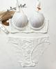 Sutiã Pequeno Push-up de Renda Sexy Lara com Sustentação para os Seios Antiflacidez Sutiã Superior Fino Inferior Grosso