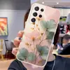 Adequado para capa de celular S25ULTRA TPU macio A54 A17 flor dourada S26PLUS floral A90 capa protetora A16