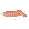 Funda para pene con glande expuesto, agrandada y engrosada, con púas y dientes de lobo, retraso duradero, anillo espermicida de bloqueo, juguete sexual para hombres y mujeres