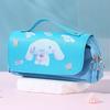 Estojo Escolar Camada Dupla Couro PU Tampa Flip Kuromi Cinnamoroll My Melody Caixa de Lápis Tridimensional Papelaria Tridimensional