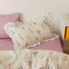 Par de fundas de almohada de algodón con volantes de conejito de tulipán individual para niña funda de almohada de algodón individual 48x74c