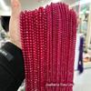 Rubi Natural lapidado em contas redondas 2-6mm corindo vermelho espaçador contas soltas pulseira DIY colar com contas atacado