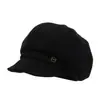 Gorra Octagonal con Textura Retro para Mujer Otoño/Invierno Insignia Redonda de Metal Visera Corta Gorra de Periodista Temperamento Artístico Hace que la Cara Parezca Más Pequeña Gorra de Pintor