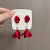 Pendientes Vintage Elegantes Largos con Borlas de Pétalos de Rosa Personalidad Tendencia Popular Transfronteriza Estilo Moda Pendientes al por Mayor