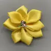 Cinta de Poliéster de 3 cm Flor Polygonal Ropa Accesorios de Unicornio Juguete Flor Pequeña de Tela Nueve Puntas Más Diamante Flor de Ciruelo