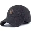Nuevo Estilo de Invierno para Hombres de Mediana Edad y Ancianos, Cálido, Forro de Polar, Engrosado, Gorra Plana de Cuero para Hombre Mayor Abuelo, Protección contra el Frío, Protección para los Oídos, Gorra Plana