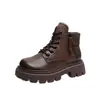Botas Martin de Suela Gruesa de Moda para Mujer 2026 Nuevo Otoño/Invierno Versátiles Estilo Británico Combinar con Faldas Venta Caliente Estilo Callejero Botas de Motociclista
