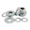 Arandelas Planas Galvanizadas Engrosadas Grado 4, Arandelas Redondas de Borde Grande, Arandelas de Metal Blanco M3M4M5M6M8
