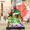 Adoración en el Templo Estatua Grande de Guan Gong Buda Resina Sosteniendo Libro Guan Gong Dios de la Riqueza 88cm 1.46m 2.03m