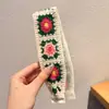 Atmósfera de Primavera Estilo Bosque Cinta Mágica Tejida 2026 Nueva Diadema Floral Colorida Diadema Alta Accesorio para el Cabello para Mujeres
