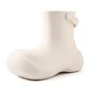 Botas de Chuva para Mulheres no Verão, Calçado Externo de Comprimento Médio, Botas de Chuva Antiderrapantes com Biqueira Larga, Calçado Externo Resistente ao Desgaste com Solado Espesso de Eva Respirável Impermeável Sapatos de Palhaço