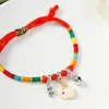 Festival del Bote del Dragón cuerda colorida bendición zongzi pulsera para bebé joyería zongzi infantil cuerda de mano tejida a mano hilo rojo