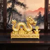 Personalización de Apertura de Molde Se Puede Dibujar Estatua de Dragón de la Suerte de Aleación Lingotes Monedas de Cobre Dragón del Zodiaco Manualidades para el Hogar y la Oficina