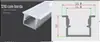 Lâmpada linear de LED perfil de alumínio embutida canaleta de lâmpada em forma de U lâmpada linear com teto aberto e oculto fonte de luz de liga de alumínio