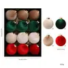 Directo del fabricante: Adornos de bola de terciopelo navideños, decoraciones para árbol de Navidad, colgantes para escaparates, hechos a medida