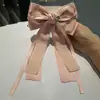 Presilha de Mola Azul Claro Sonhadora com Laço de Camada Dupla Fita de Tecido Ferramenta Elegante para Penteado Acessório de Cabelo Versátil para Meninas