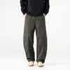 Pantalones Casuales Nuevos para Hombre 2026, Marca de Moda Estilo Americano, Jogger con Cordón, Ropa de Trabajo Multibolsillos, Pantalones Largos Streetwear, Verde Madera y Negro