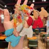 Llavero de Arcilla de Moda Más Vendido con Pedrería en Forma de Bulldog Francés, Accesorio de Cadena para Teléfono de Alto Valor, Colgante para Llave de Coche al por Mayor