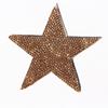 Fábrica de origem estrela de cinco pontas strass chapéu de pudim roupa patch de strass de cristal patch de strass bolsa roupa