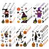 Paquete de 8 pegatinas decorativas para pared, teléfono, cuaderno y ortografía de Halloween, al por mayor