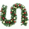 Guirnalda decorativa de Navidad de 2,7 m con piñas y agujas de pino artificiales para barandillas de escaleras y decoración de puertas, decoración navideña
