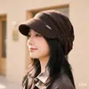 Gorro de punto estilo japonés para mujer, adecuado para otoño e invierno, cómodo de llevar para cabezas grandes, gorro de maternidad postparto, turbante de moda