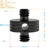 Estabilizador de Acero Inoxidable Accesorios para Jaula de Conejos Soporte en L de Doble Cabeza Tornillo para Cámara de Trípode de 1/4 a 1/4 a 3/8
