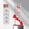 Trofeo de Cristal Personalizado para Miembros Destacados de la Fiesta del 1 de Julio, Regalo Conmemorativo de Jubilación, Trofeo Rojo de la Temporada de Licenciamiento Militar del 1 de Agosto, Reconocimiento de Honor