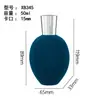 Frasco de Vidro para Perfume Personalizado com Flocagem 50ml Frasco de Vidro Transparente para Perfume com Tampa de Encaixe Frasco Vazio com Flocagem Frasco para Recarga de Perfume