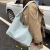 Bolso de Lona de un Solo Hombro, Bolso Tote de Calidad Transfronteriza para el Trabajo, Bolso de un Solo Hombro, Bolso para Mujer, Nylon, Se Puede Imprimir con Texto, Impreso con Logo Según Imagen