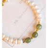 Pulsera de perlas naturales de agua dulce, tres hetianas naturales, joyería escarlata, diseño de nicho para niña, regalo para novia.