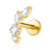 Pendientes Personalizados de Aleación de Titanio Estrella Marquise Joyería para Mujeres Venta Caliente Transfronteriza Fabricante de Piercings G23 para Lengua y Nariz Al por Mayor en Stock