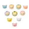 Cor Macaron Urso Fofo Coelho Acessórios de Resina DIY Acessórios para Capa de Celular Som de Chocalho Fornecimento