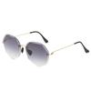 Gafas de Sol de Nuevo Estilo para Mujer, Modernas Lentes Poligonales Océano de Borde Cortado Sin Montura, Gafas de Sol con Protección UV, Moda al por Mayor con Formas Especiales