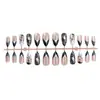 24 Peças de Halloween Fantasma Aranha Gotas de Sangue Gato Olho Escuro Unhas Portáteis Patch de Nail Art Elegante Prontos para Venda