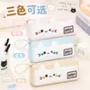 Estuche de lápices de gato de dibujos animados similar al de Xiaohongshu, bolsa para lápices de alta estética para estudiantes, gran capacidad, papelería multicapa, lindo estuche de lápices